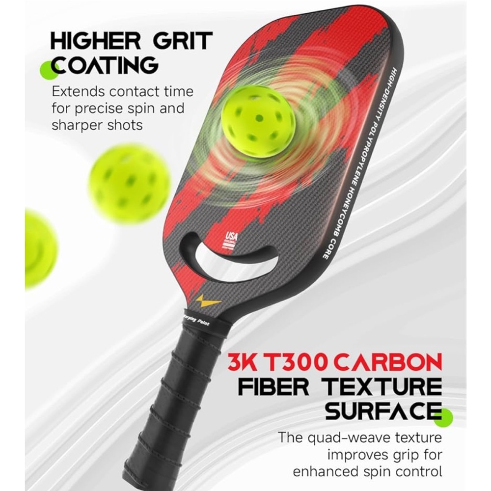 New Pro Warping carbon fiber Pickleball paddle and case - Picture 5 of 11